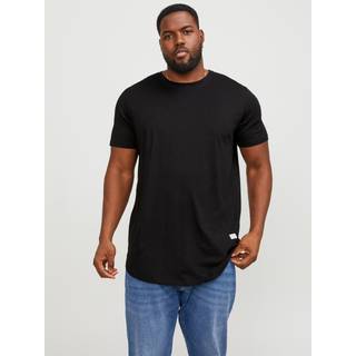 Plus Size Ensfarvet T-shirt