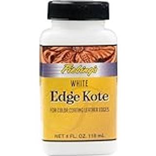 Fiebing's Edge Kote (4oz hvid) - Læderkantmaling til sko møbler punge sofaerbælter - Fleksibelt vandafvisende semi -glans farvebelægning læderfar