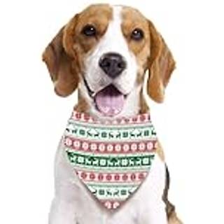 Rødt og grønt juletørklæde til hunde