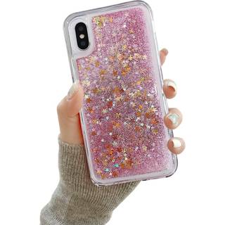 iPhone X/Xs - Bevægelig Glitter 3D Bling Telefon Cover