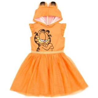 Garfield store piger cosplay tyl kjole orange 14-16