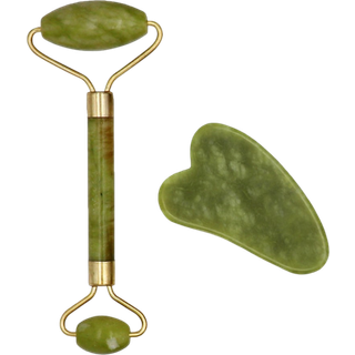 Ansigt Massage Roller og Gua Sha Sten