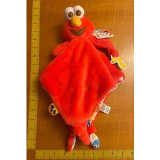 Børn foretrak Sesame Street Elmo Blanky lavet af blødt materiale med knyttede hjørner og pasifersløjfe til babyer og spædbørn