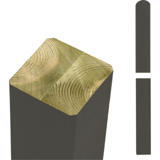 PLUS omlimet stolpe, umbragrå/fyr - 9 x 9 x 238 cm