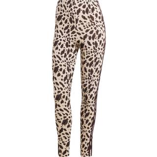 Essentials 3-Stripes Animal Print Leggings - Shadow Brown - XL