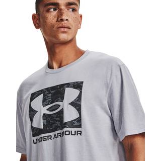 Under Armour ABC Camo Boxed Logo Men's Short Sleeve Mod Gray Light Heather / Black XS