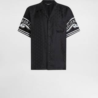Dolce&Gabbana Printed silk twill shirt - black - EU 42