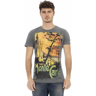 Trussardi Action Gray Cotton Men T-Shirt