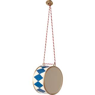 Maileg Ornament i metal, Stor tromme - Mørk blå