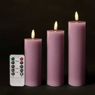 Da&#39;core Led Bloklys flad top 3 stk Violet.