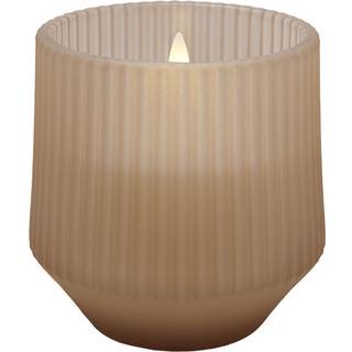 Uyuni - Glas LED duftlys, Beige - Ø8,5 x H9,5 cm