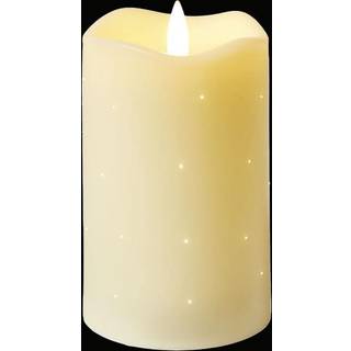 Dacore LED Twinkle Bloklys Ø7,5 x H12,5 cm. - Creme