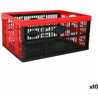 Sammenklappelig kasse med hank Tontarelli Voilà Rød 47,5 x 35 x 23,6 cm (10 enheder)