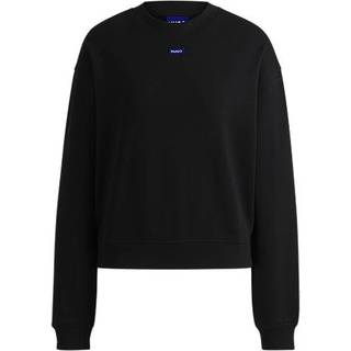Sweatshirt i bomuldsfrotté med logobadge