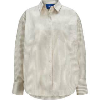 JJXX - Jxjamie Ls Relaxed - Bluser og skjorter til kvinder - Feather Gray/stripe - XS