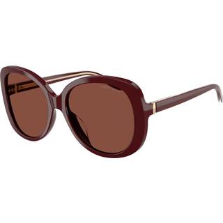 Giorgio Armani Kvinde AR8229U 5955C5 Solbriller Acetat Rød Rød Rund Normal