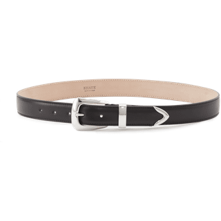 Khaite Benny leather belt - black - 80CM