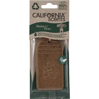 California Scents Hanging 3D Paper: Naturligt miljvenligt bilopfrisker med genbrugsmaterialer og strk lugteliminator til billuftopfriskning (Br