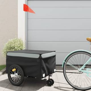 cykelanhænger 45 kg jern sort og grå