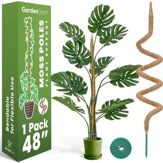 48 '' Moss Pole - Monstera Plant Support - Bendable Plant Trellis Moss Pole For Planter Monstera - Moss Poles til klatring af planter - Plantepin