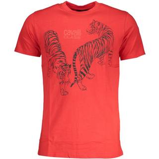 Cavalli Class Red Cotton T-Shirt