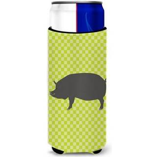 """"Caroline's Treasures Berkshire Pig Green Dekorative Can Hugger Slim Multicolor""""