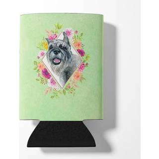 """" Caroline's Treasures CK4339CC Schnauzer Green Flowers kan eller flaske Hugger Kold-bjælke-Koozies 12 oz multicolor """"