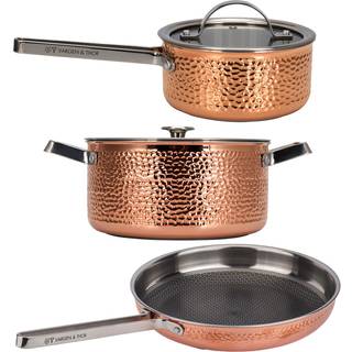 Vargen & Thor Mjølner.2 Grydesæt 3 Dele - Grydesæt Kobber - 60231748