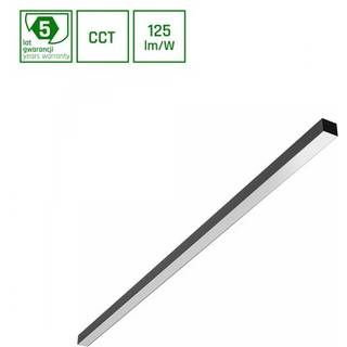 Allday Basic 50W - CCT 230V IP20 1503x42x37mm Sort - Dæmpbar : Ikke dæmpbar, Kulør : CCT (Varm til Kold Hvid)