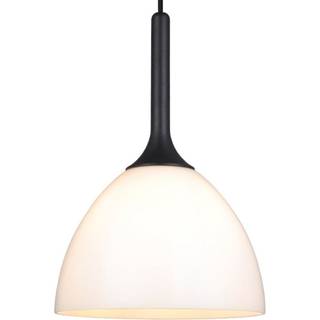 Halo Design BELLEVUE Pendel Ø24 E27, Opal / sort-Træ - 742226