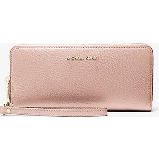 MK Jet Set Travel Large Pebbled Leather Continental Wallet - Pink - Michael Kors - ONE SIZE