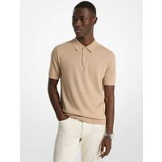 MK Merino Wool Polo Shirt - Natural - Michael Kors
