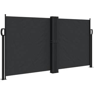 Sammenrullelig Sidemarkise Sort - 120 x 600 cm