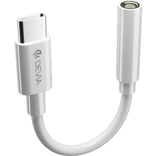 Devia adapter EC608 USB-C - jack 3,5mm white