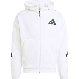 New adidas Z.N.E. Full-Zip Hooded træningsjakke - White - XLT