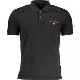 Napapijri Black Cotton Men Polo Shirt