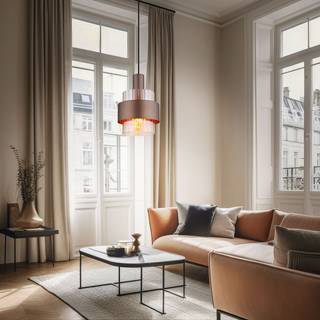 Globo Hængelampe Milley, dæmpbar, Bronze/messing, Stue/spisestue, Metal, Moderne