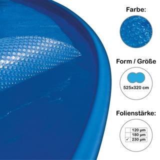 Summer Fun Extra solcover til ottetalsformet pool, opvarmende, 525 x 320 cm