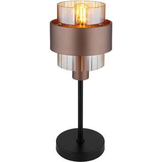 Milley bordlampe, højde 47 cm, bronzefarvet, metal