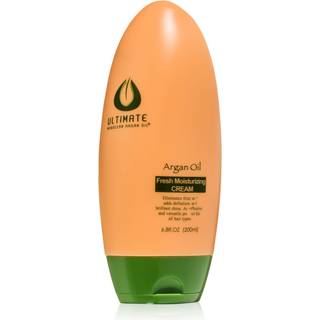 Ultimate Argan Oil Fresh Moisturizing Cream | Hydrating Curl Cream til t?rt dehydreret h?r | Naturlig stylingcreme med arganolie | Ikke-flake | F