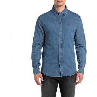 Replay Long Sleeved Shirt Blue