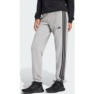 Essentials 3-Stripes French Terry Cuffed-bukser - Medium Grey Heather / Black