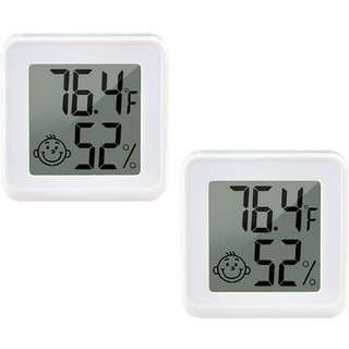 Mini Digitalt Termometer / Hygrometer med App - Trådløs Indendørs, 2 stk.