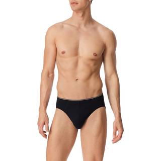 Schiesser Herren Slip schwarz Baumwolle & Mix unifarben