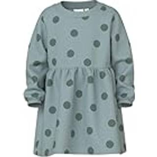 Name It Gray Mist Big Dots Sweatkjole - Str. 1.5y 86cm