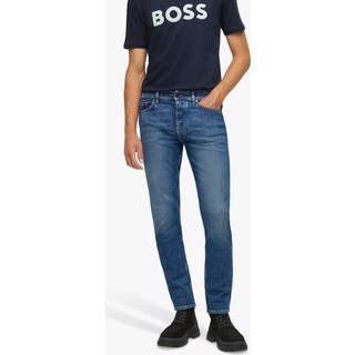 Tapered fit jeans i blå behagelig denim med stræk