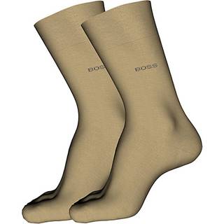 BOSS 2pak bomuldsstrømper i beige til herre.
