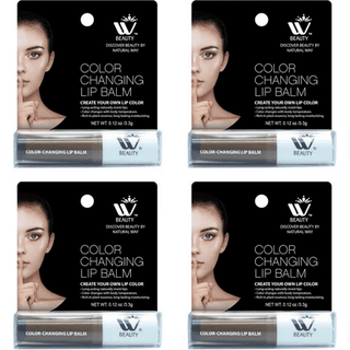 WBM Care Lip Balm Rich på E -vitamin og giver vedvarende reparationsfarveændrende tonet fugtighedscreme 3,3 g (4 pakke)