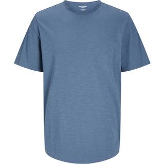 Ensfarvet O-hals T-shirt