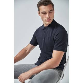 Next Blue Navy Regular Fit Short Sleeve Pique Polo Shirt